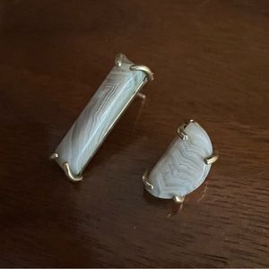 Lace agate earrings